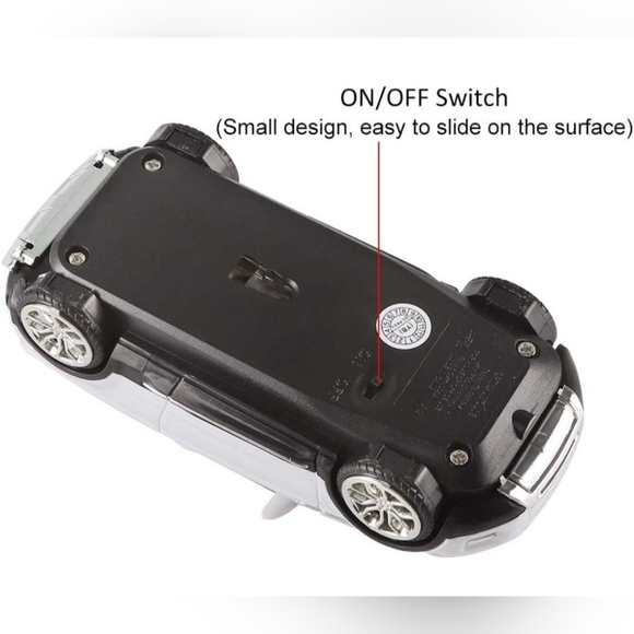 🔴NWT CHUYI SUV-Style Wireless Mouse (White)  - Picture 5 of 6